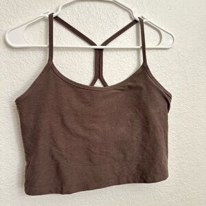 Beyond Yoga Brown Slim Racerback Tank